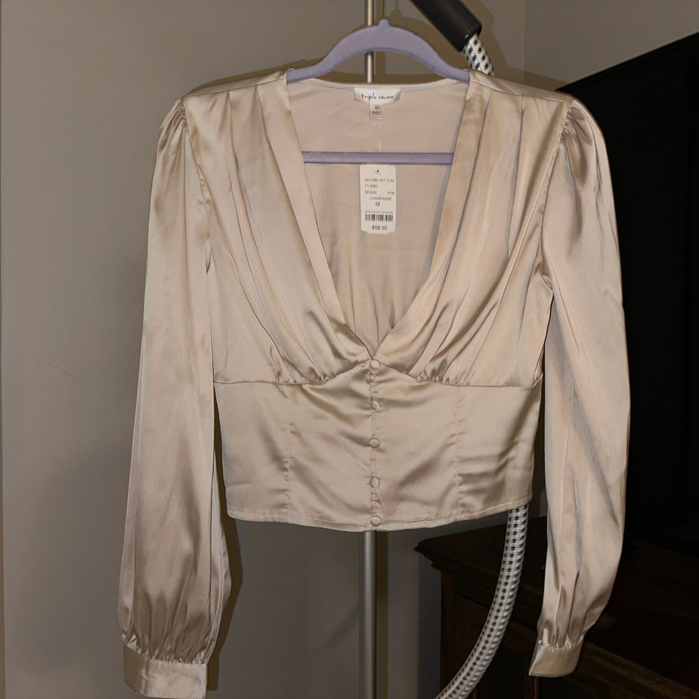 Satin Blouse. Medium. NWT.